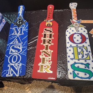 Custom Greek Paddle w/Vinyl Accents