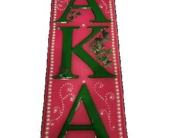 Custom Greek Paddle w/Wood Accents