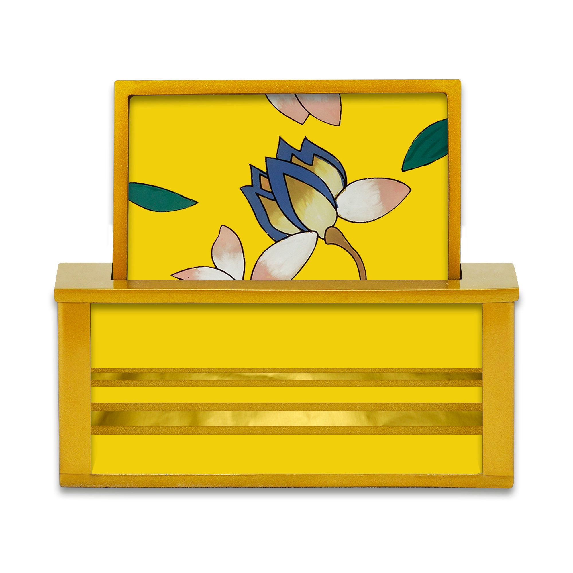 Jeu de 4 Sous Verres - Femme à L'éventail Gustav Klimt Jeu Carrés