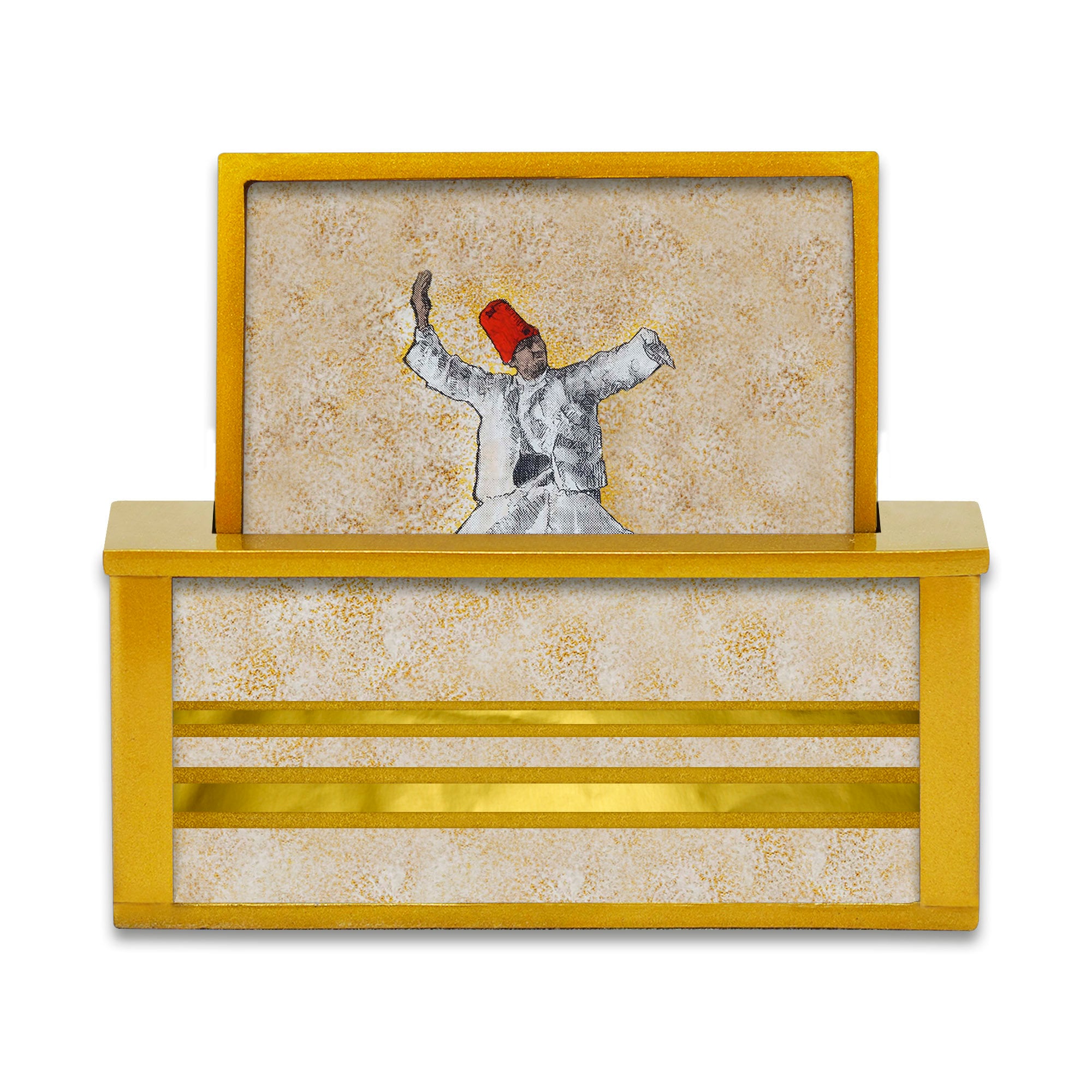 Anti Rayure X4 - Danseurs Derviche Turcs Jeu de Sous Verre Carrés