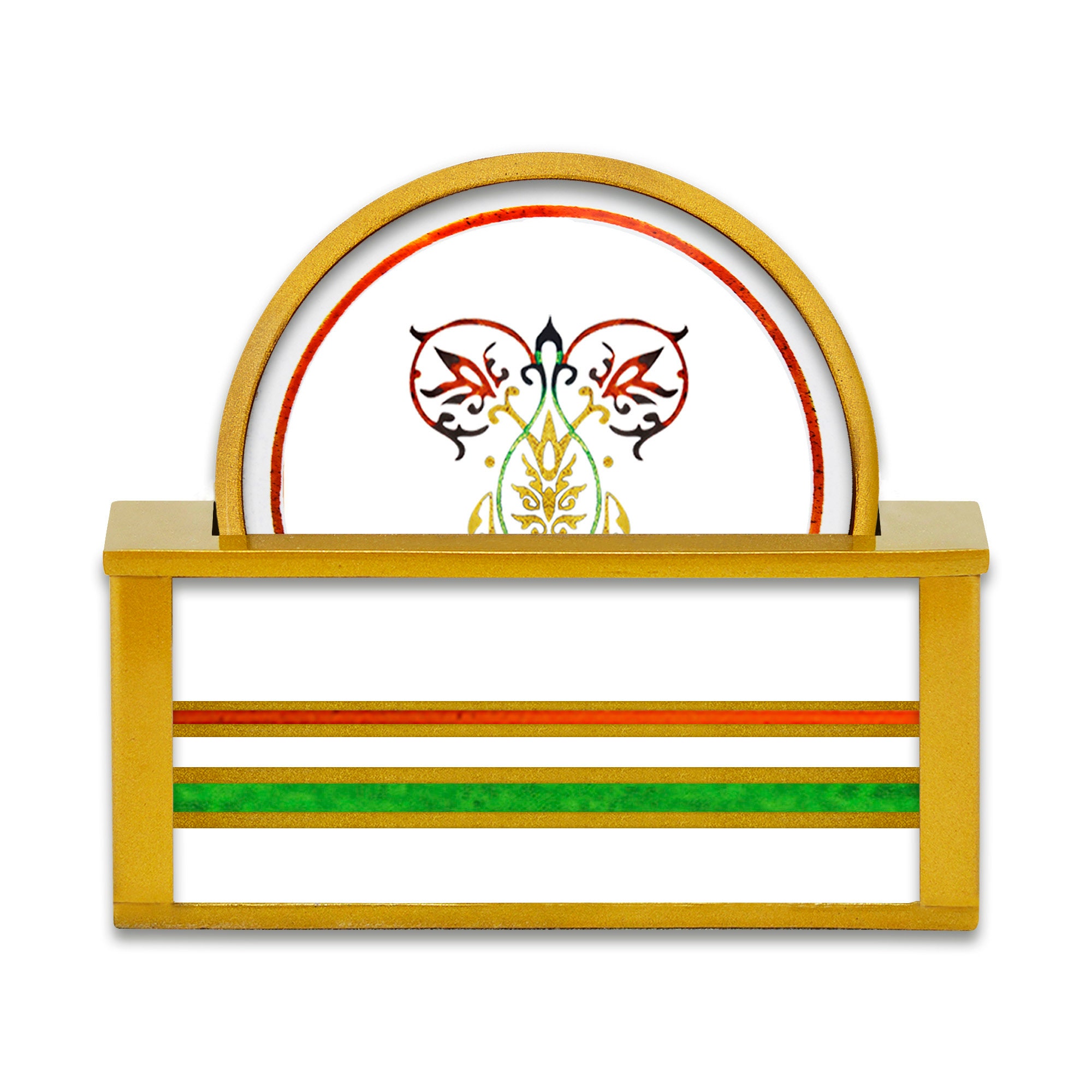 Jeu de 4 Sous Verres - Arabesque Classique Style Dubaï Jeu Verre