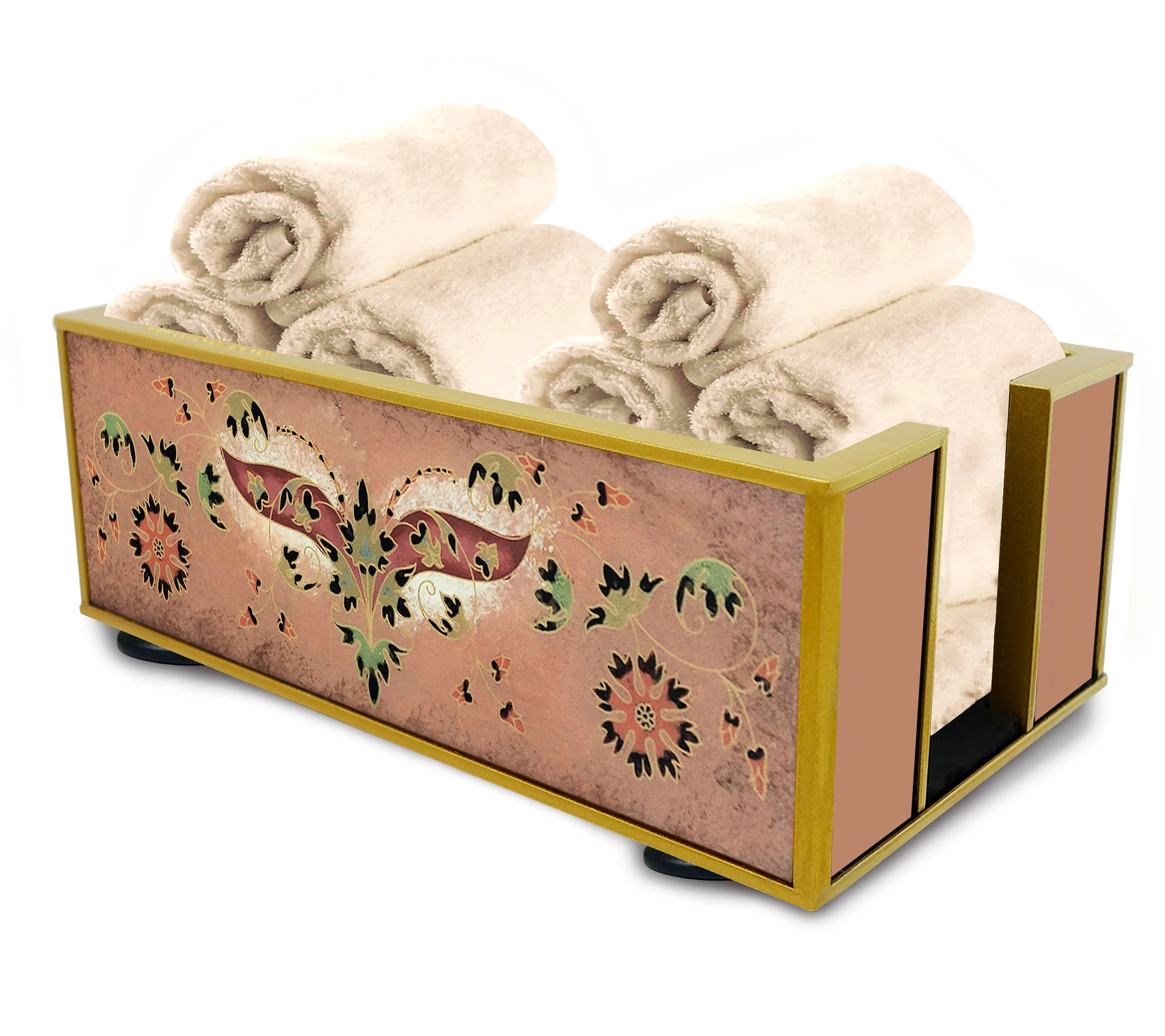 Présentoir à Serviettes - Inspiration de Marqueterie Syrienne Présentoir Pour Salle Bains en Fixé So