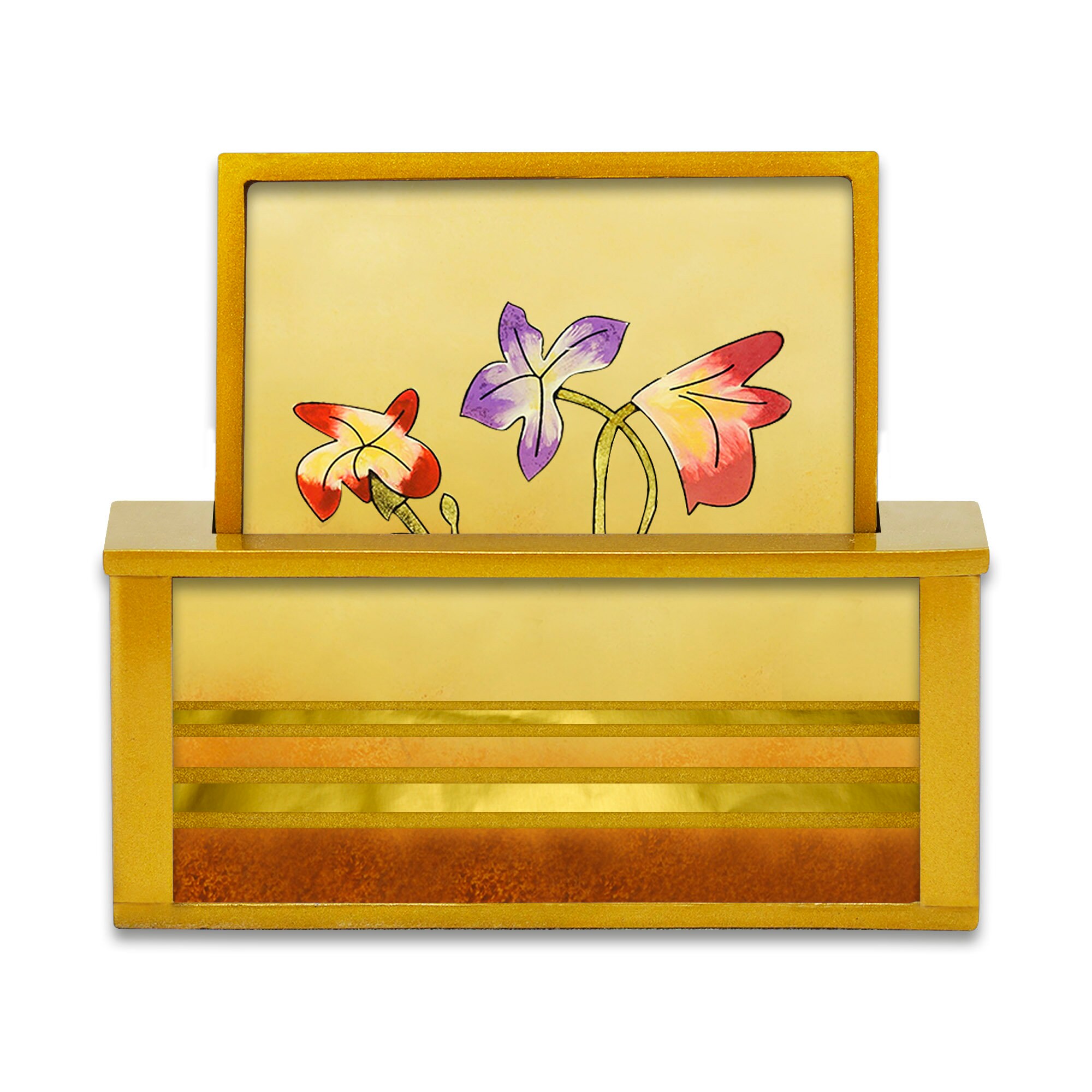 Objet Décoratif - Fleurs Vintage Jeu de Sous Verres Carrés