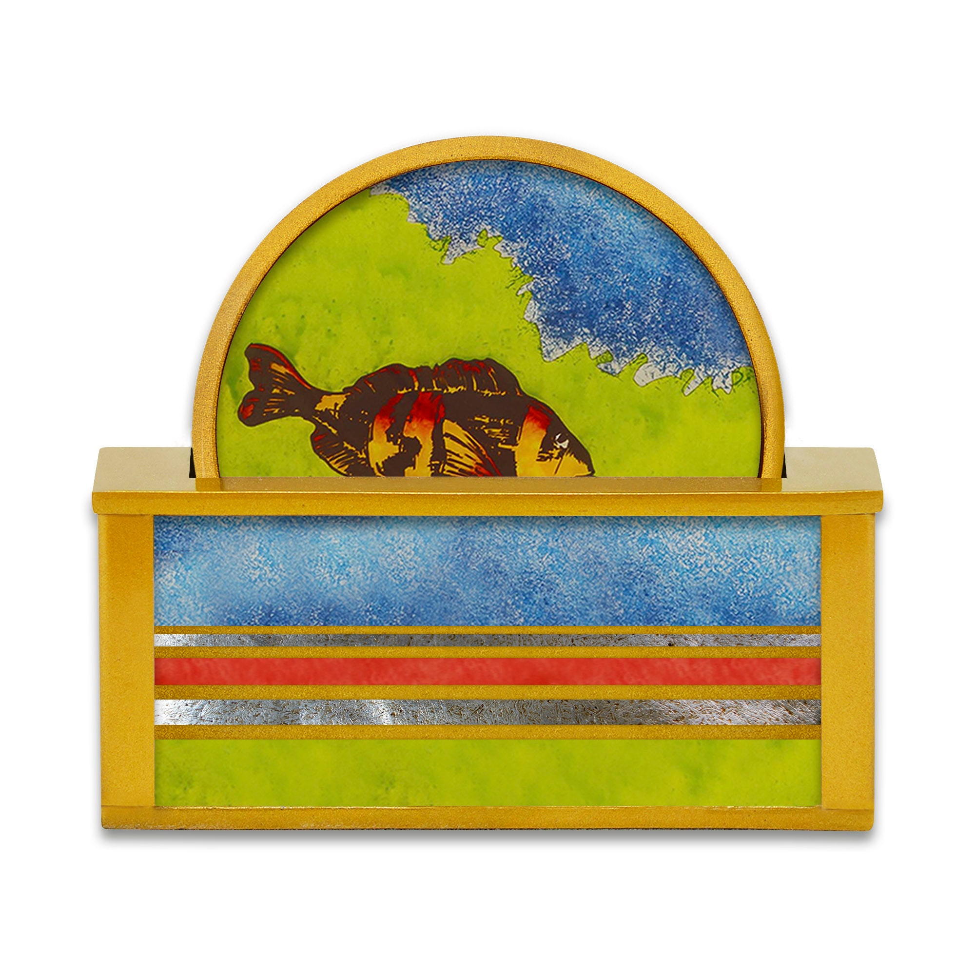 Objet Décoratif - Poissons et Récif Coralien Jeu de Sous Verre