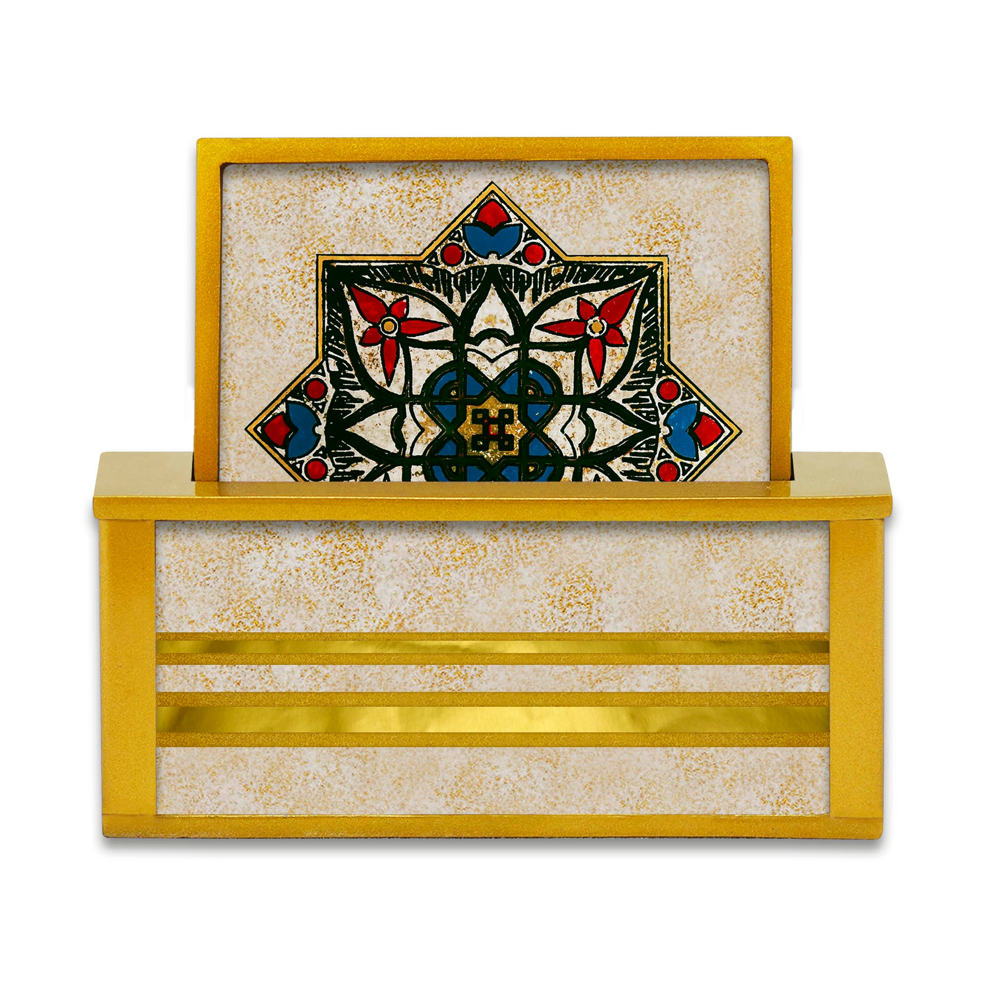 Jeu de 4 Sous Verres - Mosaïque Traditionnelle Turque Ottomane Jeu Carrés
