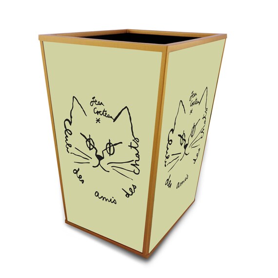 Decorative Wastebasket French Artist Jean Cocteau's Club Etsy