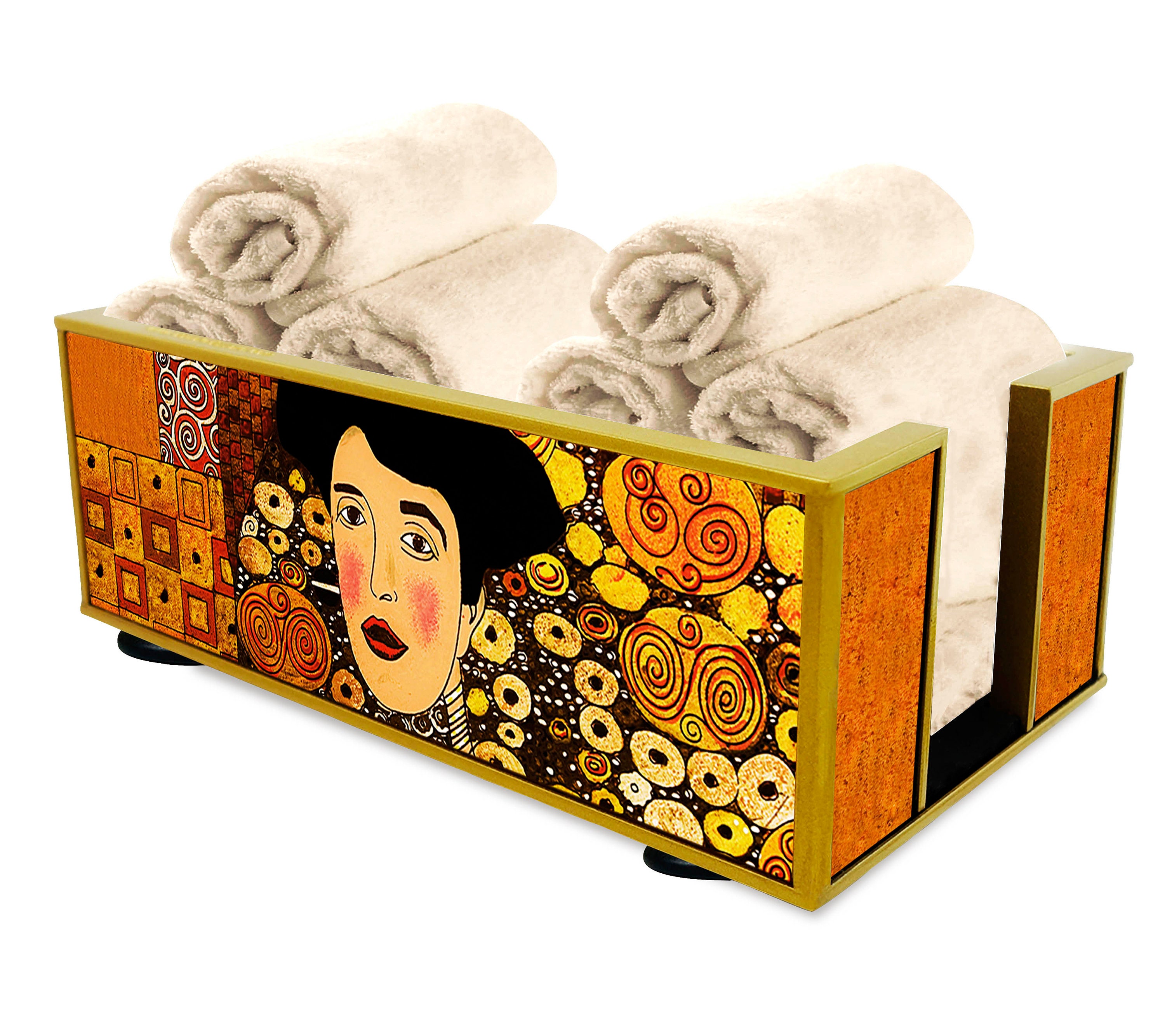 Decoration Salle de Bains - Portrait d'adèle Bloch Bauer Gustav Klimt Présentoir à Serviettes Pour e