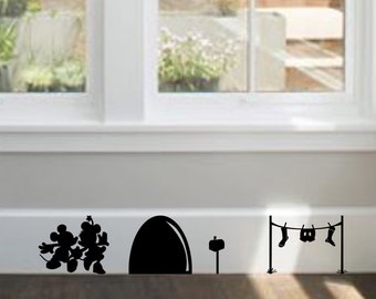 Disney, Mickey and Minnie and Their House, Mickey Mouse, Minnie Mouse, Vinyl Decal, Disney Wall Decal, Disney Car Decal