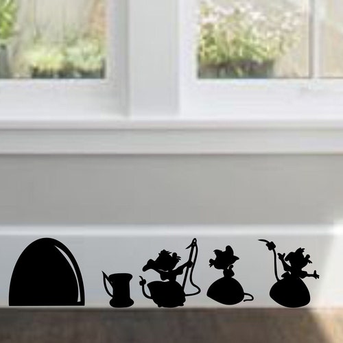 Cinderella Sewing Mice Wall Decal Disney Home Décor Sewing Etsy