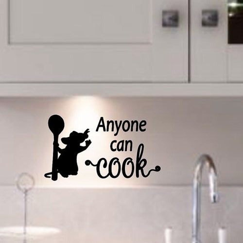 Disney Wall Decal Disney Home Decor Ratatouille Anyone Can Etsy