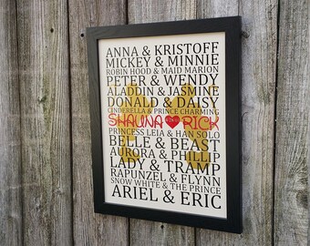 Collectibles Personalized Magic Kingdom Themed Wedding Gift Plaque