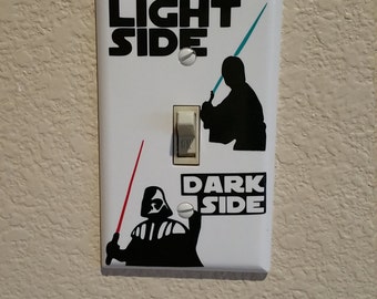 Star Wars Light Switch Cover, Star Wars Gift, Light Side Dark Side, Star Wars Room Decor