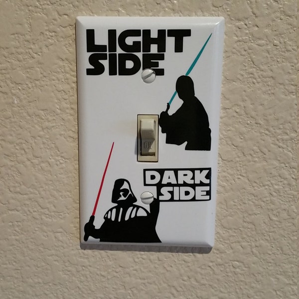 Star Wars Light Switch Cover, Switch Plate, Star Wars Gift, Light Side Dark Side, Star Wars Room Decor