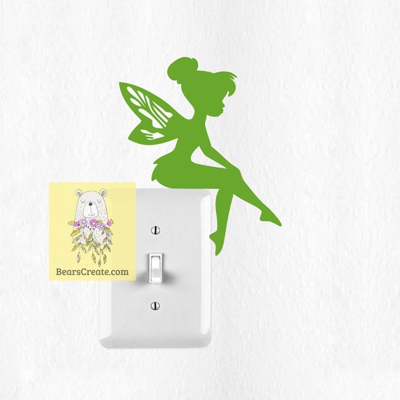 Disney Home Decor Tinkerbell Sitting Light Switch Decal - Tinkerbell Home Decor