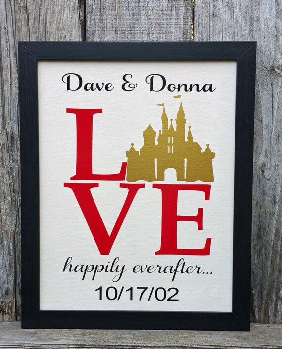 Personalized Wedding Gifts For Couple Disney Wedding Framed Etsy
