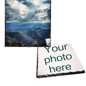 Photo sur ardoise rock, cadeau photo pour papa, cadeau pour lui, cadeau pour elle, cadeau de mariage, ardoise photo personnalisée plaque cadeau photo rock image 4