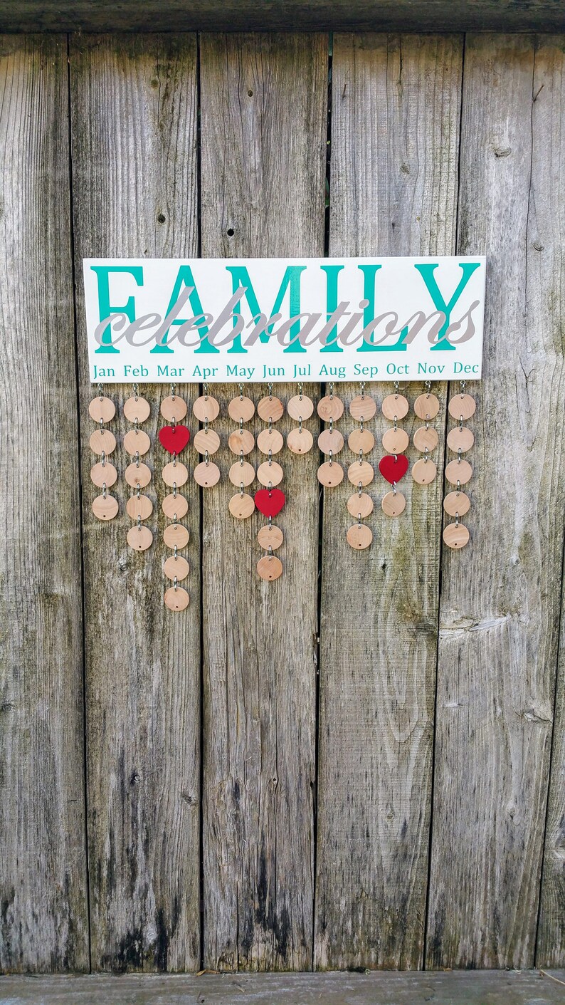 Family Celebration BoardBirthday Calendar Family Celebration Etsy