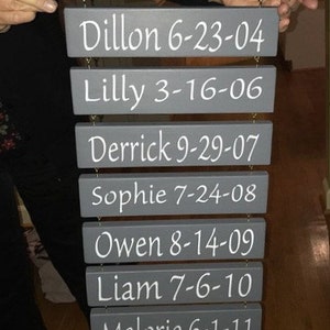 Add on name slat for Grandparents sign with metal hardware
