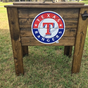 Dark Walnut Wood Cooler Stand/ no shelf