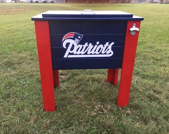 Custom Painted wood cooler stand