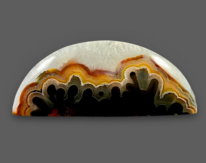 Pierre Précieuse Ronde En Agate Bâton Pseudomorphe - 18.30 Carats, Naturelle, Non Traitée, Pour Bijoux