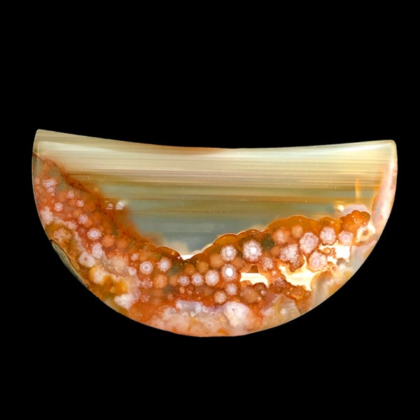 Ultra Rare Turkish Carnelian Floral Agate Cabochon