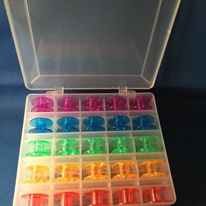 Brother Baby Lock 50 Sa156 Bobbins And Two Sided Storage Case