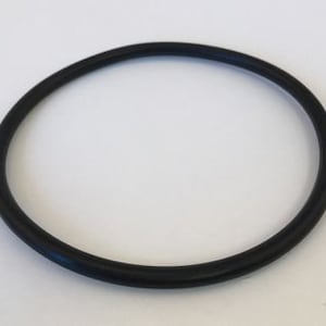 May include: A black, circular rubber O-ring. The O-ring is a closed loop, designed to be seated in a groove and compressed during assembly between two or more parts, creating a seal. The O-ring is made of a flexible, durable material.