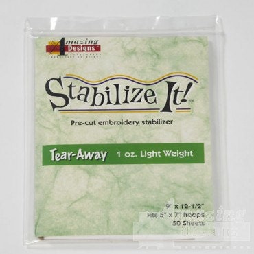 Threadart Tearaway Machine Embroidery Stabilizer | 1.6 oz Medium Weight | 8 inch x 8 inch 200 Precut Sheets