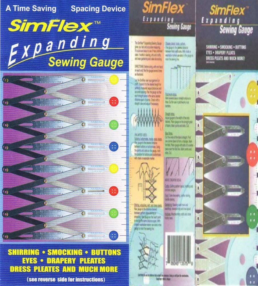 Aluminum Expanding Sewing Gauge Button Guide Spacing Device for Buttons,  Pleats & Crafts