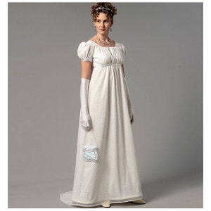 New Mccalls M8132 Regency Sense Sensibility Empire Napoleonic Era Circa 1795-1825 Dress GOWN Sewing Pattern