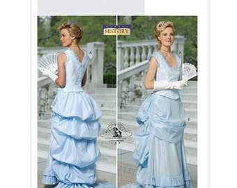 Butterick 5696 STEAMPUNK Historical Corset Top /& Skirt w Bustle Pattern 14-20