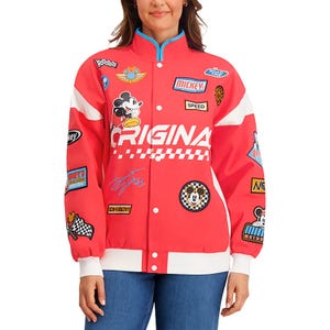 New customizable embroidered MICKEY MOSE Patch Moto Jacket Disney print large