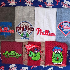 NIEUWE Phillies Phanatic handdoek gepersonaliseerde keuken bad sport set honkbal fan geborduurde handdoeken verjaardag cadeau idee Phillie Philadelphia