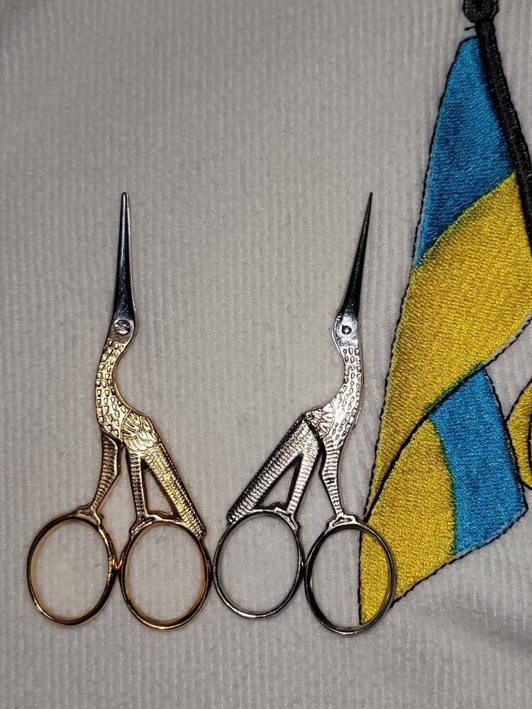 4 Pieces Stork Bird Scissors Embroidery Scissors 3.7 Inch Stainless Steel  Tip Classic Stork Scissors Sewing Dressmaker Scissors Shears for Sewing,  Craft, Art Work and Everyday Use 