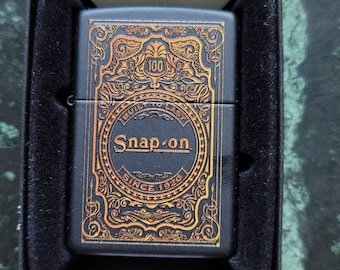 New 100th Anniversary Vintage SNAP-ON tools special edition Gold Scroll rare collectible gift Zippo© lighter windproof