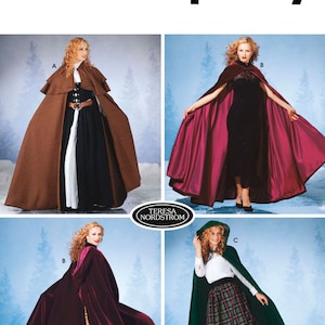 New Victorian Renaissance Braveheart Classic Cape Cloak Pattern 5794 XSM-SM-M-L
