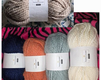 New Buttercream Luxe Craft Alpaca Solids Yarn 1 skein Sage Navy Pumpkin Taupe Cream