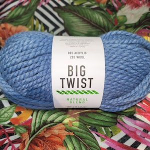 Big Twist 10 x 16.5 Blue Rolling Knitting Tote - Big Twist Yarn - Yarn & Needlecrafts