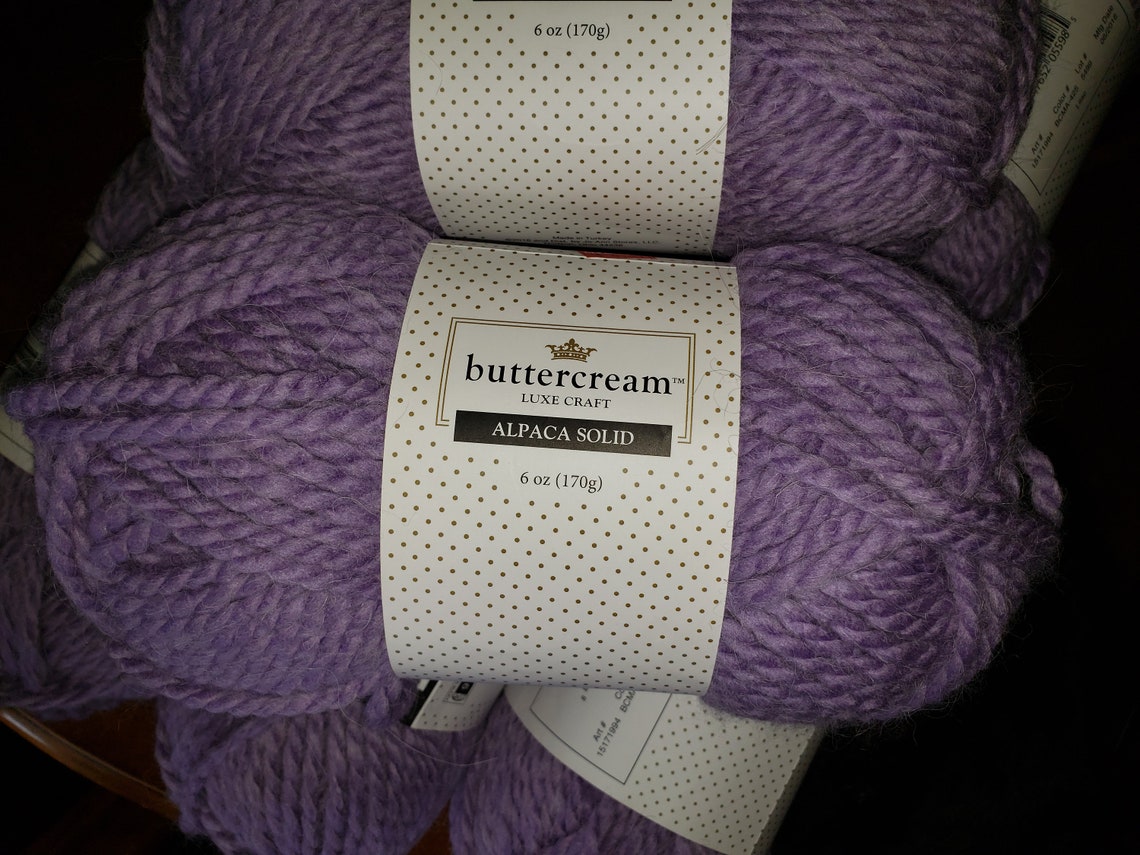 New Buttercream Luxe Craft Alpaca Solids Yarn 1 skein purple Etsy