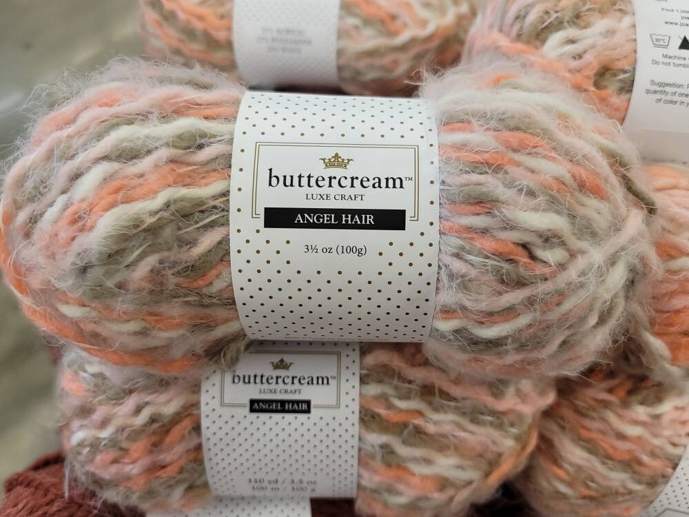 New Buttercream Luxe Craft Angel Hair Yarn 1 skein Coral Multi Etsy