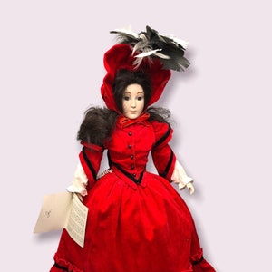 FRANKLIN HEIRLOOM: Little Women Collectible &quot;Jo&quot; Doll with Stand And Tag