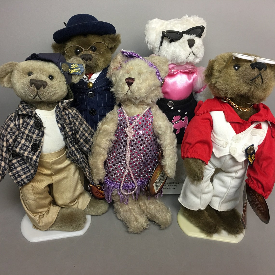 Set of 5 Brass Button Bears 20th Century Collectibles Pickford Etsy