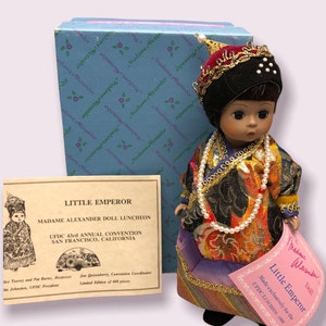 Rare 1992 Madame Alexander Little Emperor Chinese China Boy Doll LIMITED TO 400 withTag, COA and Box