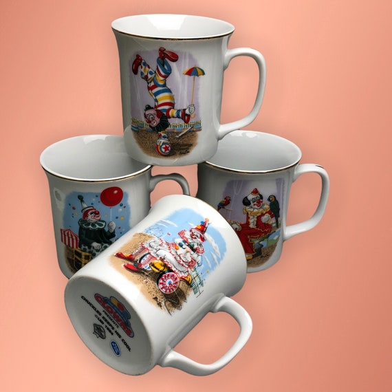 ヴィンテージ ファニーフェイス 4個セット マグ アドバタイジング