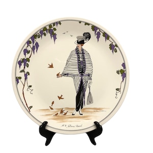 Set of 3 Villeroy and Boch #4  Dinner, Salad and Dessert Plates 1900 Design Art Deco Style, Luxembourg