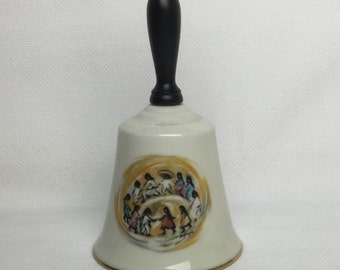 Fine China Bell Artists Of The World "LOS NINOS" DeGrazia 1980 1st Edition Wooden Handle - Signed
