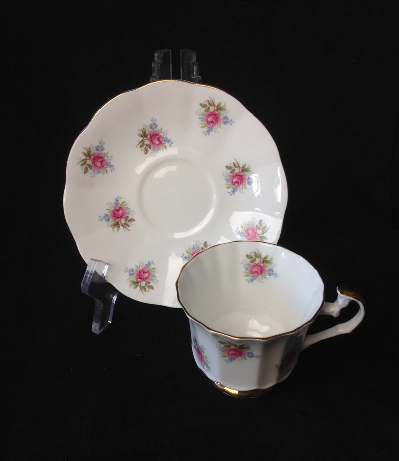 White Royal Victoria Fine Bone China Tea Cup and Saucer Etsy