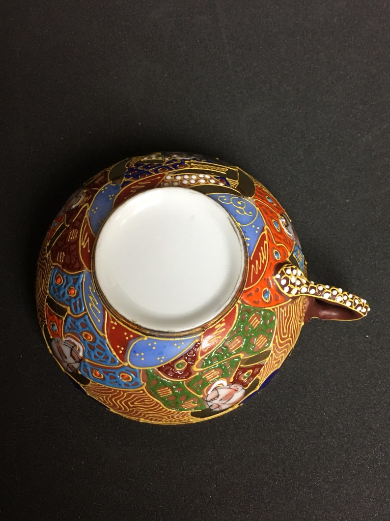 Moriage Satsuma Embossed Heavy Gold Eggshell Porcelain Teacup Etsy