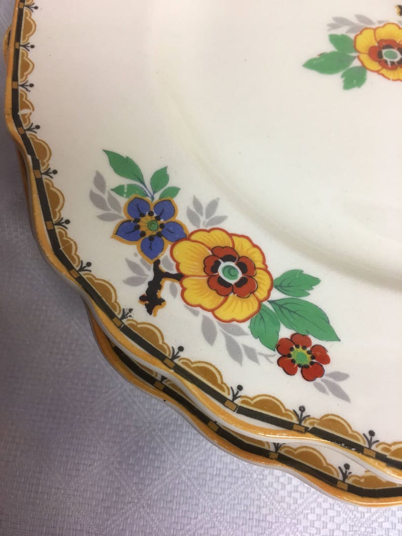 Set of 3 Myott England Sons and Co Dinner Plates